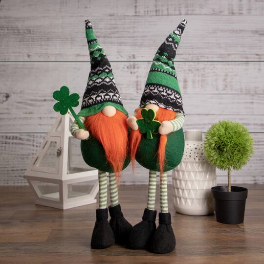 19" Green Leprechaun Gnome St Patrick's Day Figure